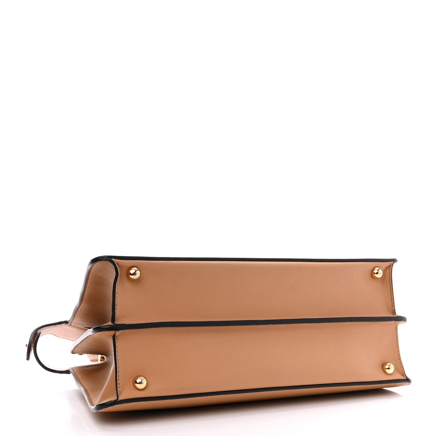 Fendi Vitello Seta Shiny Nappa Medium Peekaboo I SEE U Satchel Miele Scuro Light Rose 4 of 13