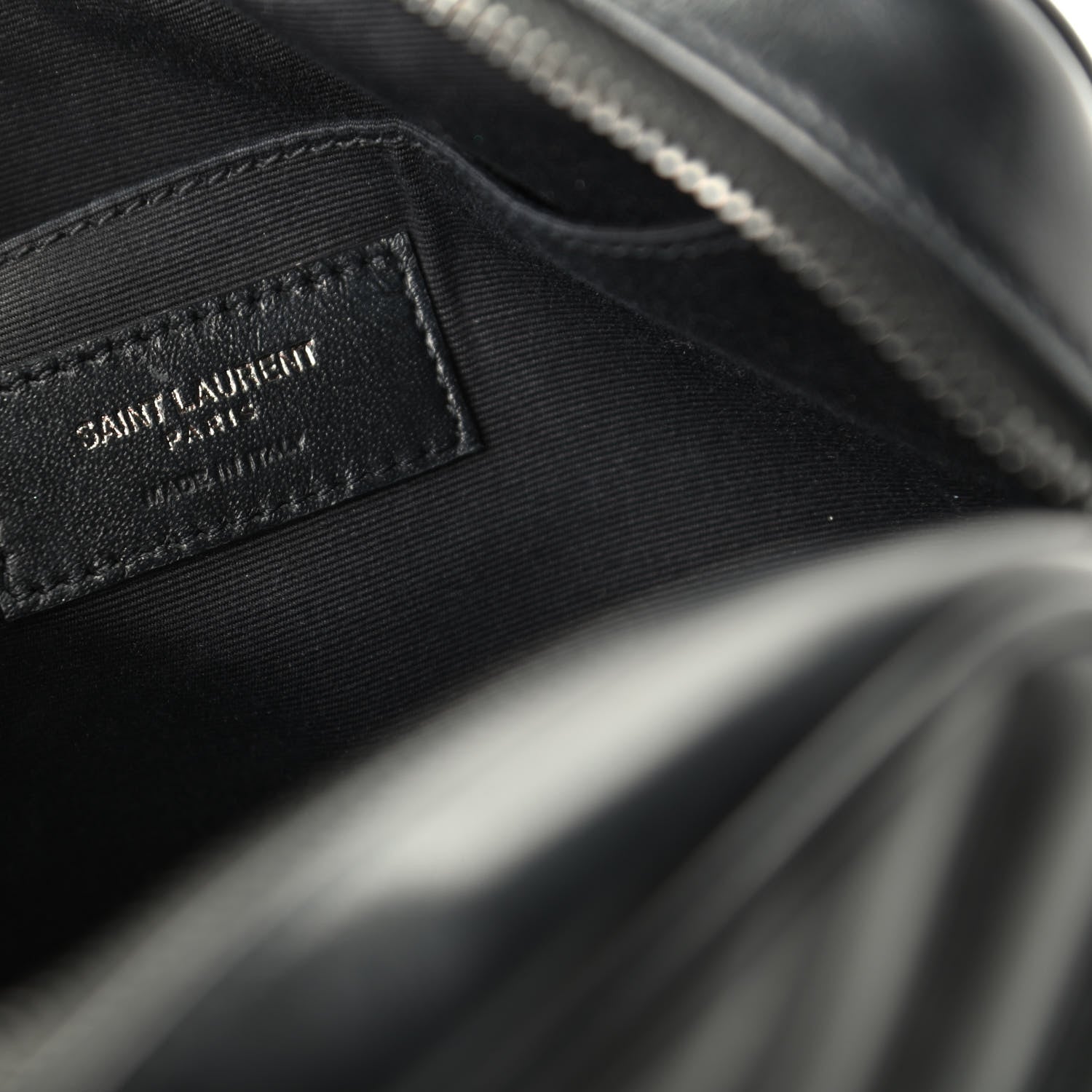 Saint Laurent Calfskin Matelasse Monogram Lou Camera Bag Black 8 of 9