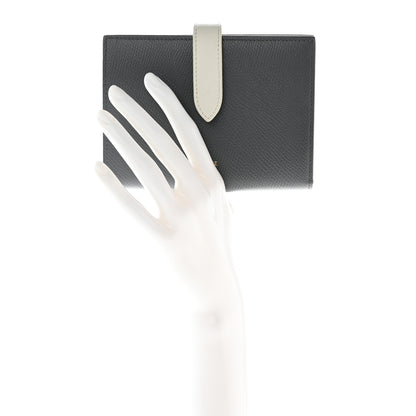Celine Grained Calfskin Medium Multifunction Strap Wallet Black Chalk 2 of 13