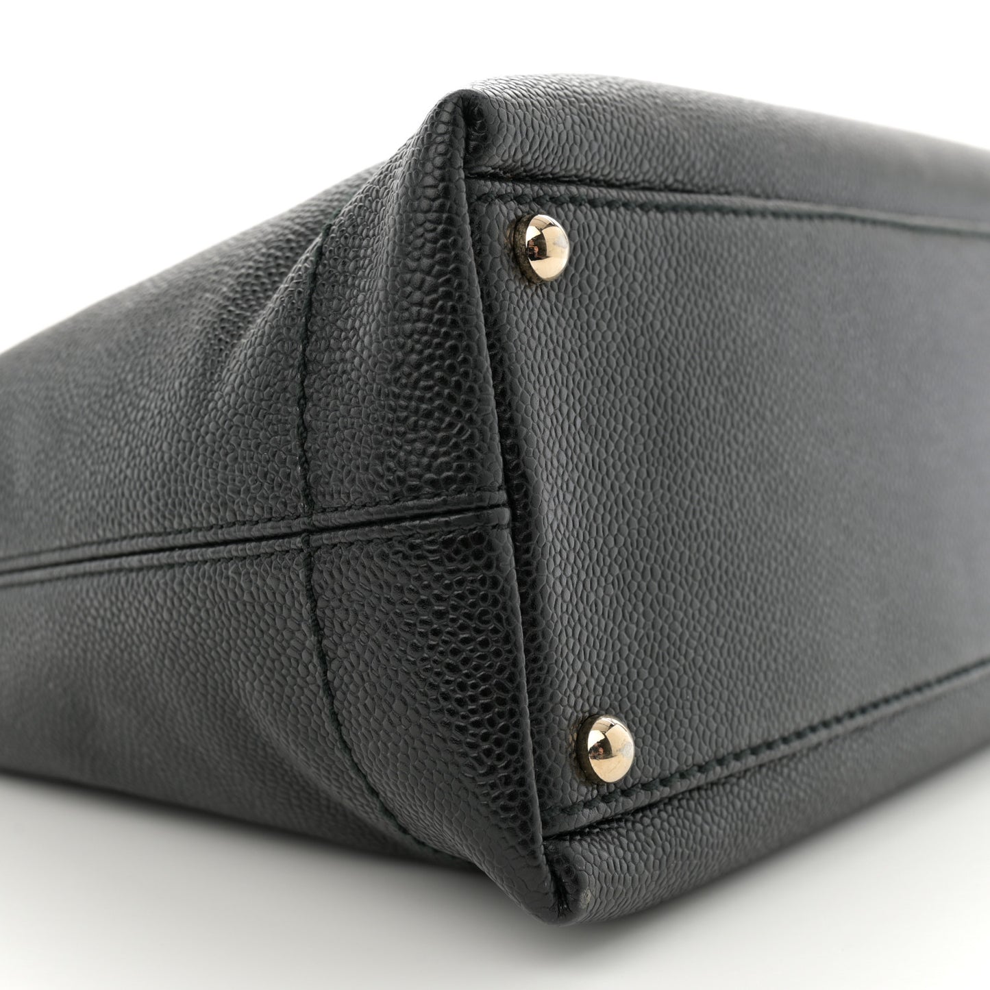 Caviar CC Wood Chain Hobo Black