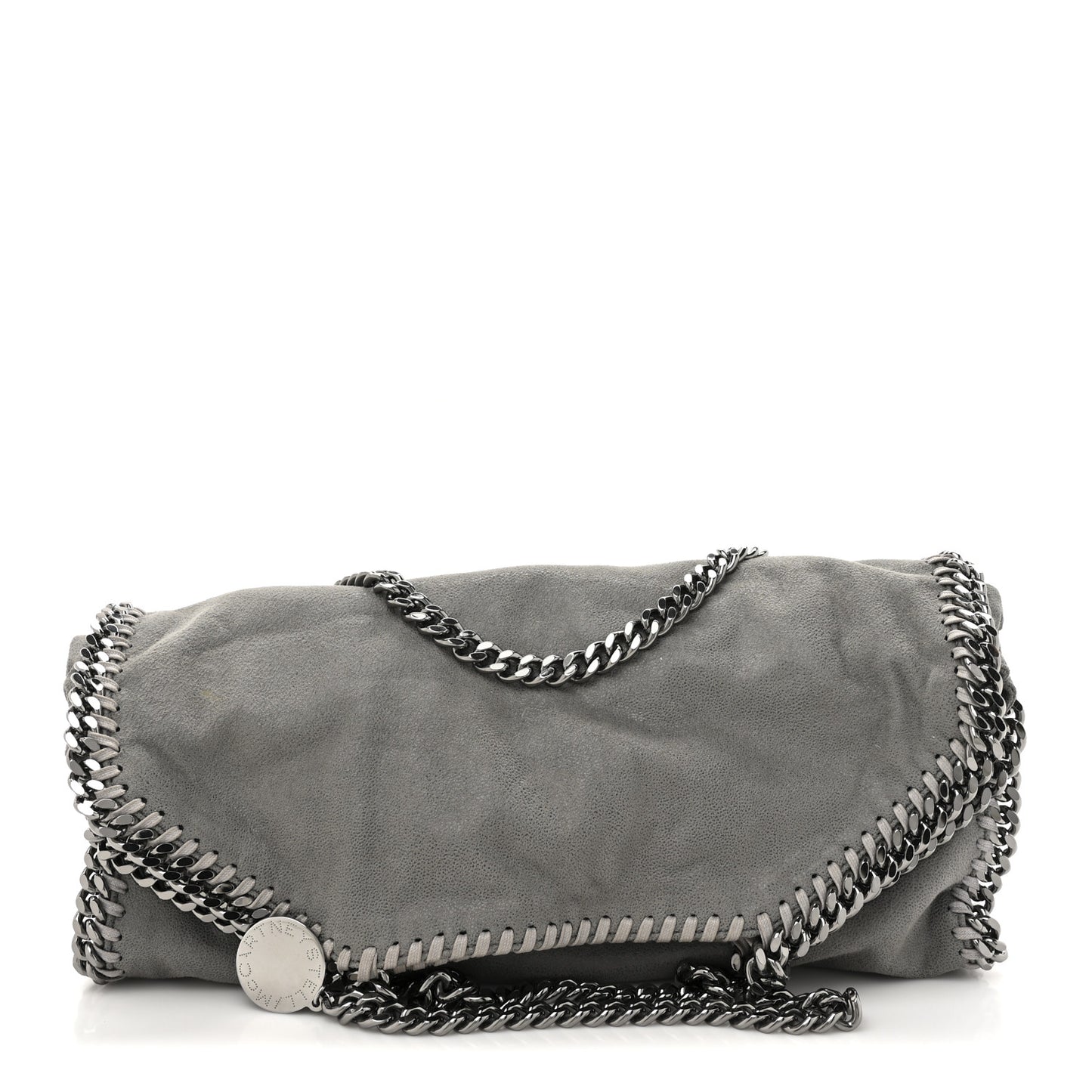 Shaggy Deer Falabella Fold Over Tote Grey