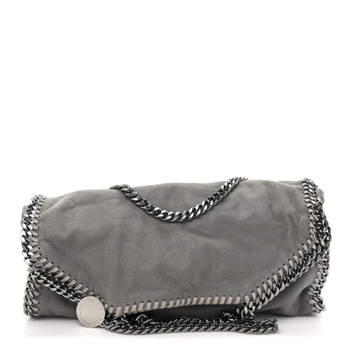 Stella McCartney Shaggy Deer Falabella Fold Over Tote Grey 1 of 9