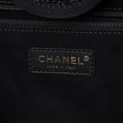Chanel Woven Straw Raffia Large Deauville Tote Black 6 of 9