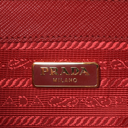 Prada Saffiano Heart Chain Wallet Fuoco 6 of 9