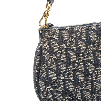 Christian Dior Monogram Mini Saddle Pochette Navy 8 of 11