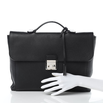 Louis Vuitton Taurillon Serviette Dorain Briefcase Black 2 of 10