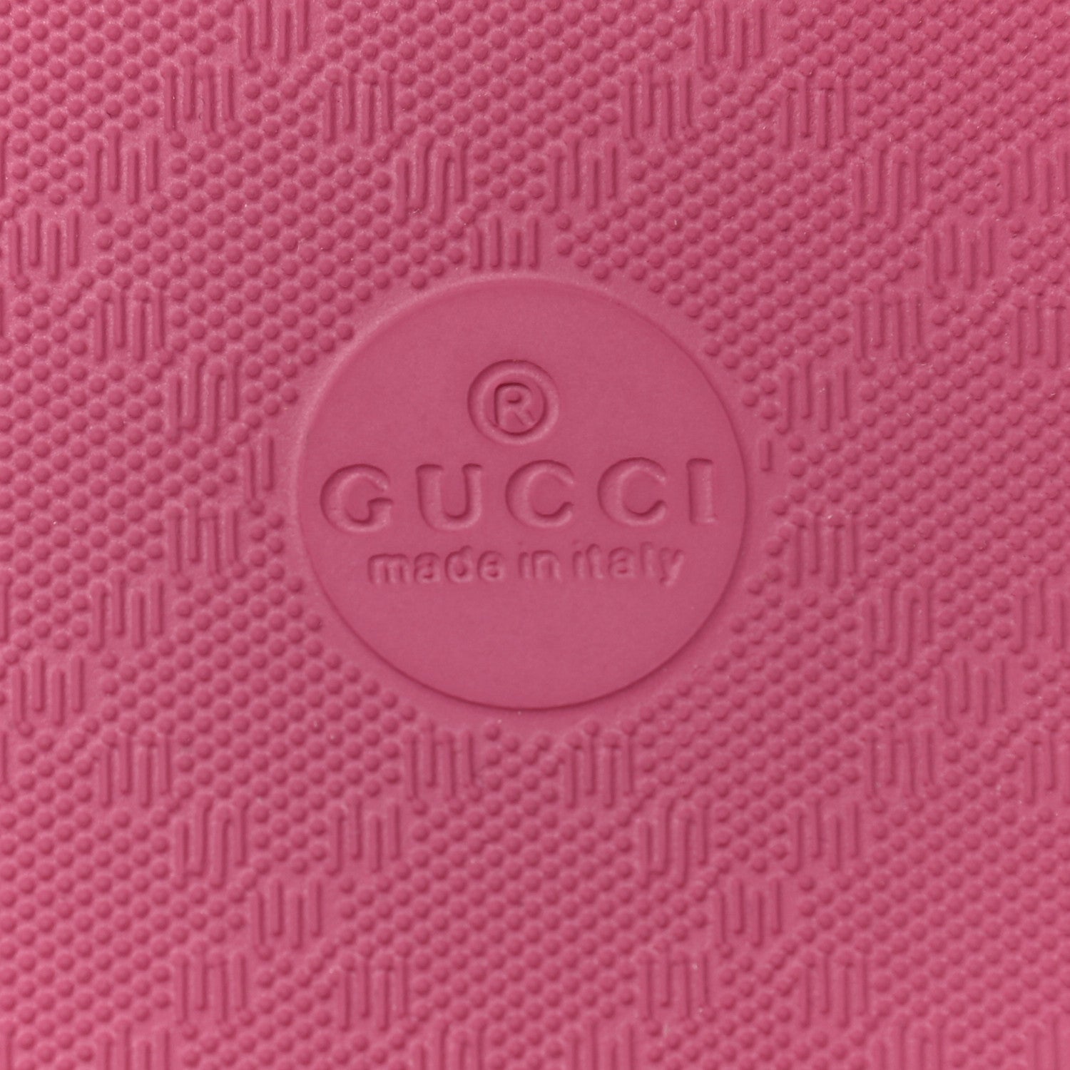 Gucci Rubber Womens Logo Slide Sandals 36 Fuchsia 7 of 9