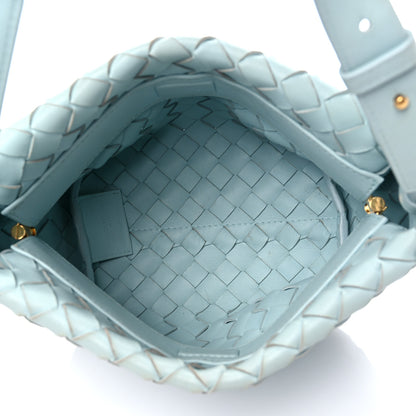 Bottega Veneta Nappa Intrecciato Tie Shoulder Bag Blue 5 of 18