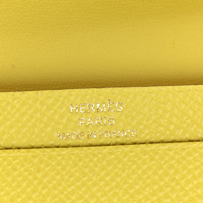 Hermes Epsom Mini Bearn Wallet Lime 6 of 8