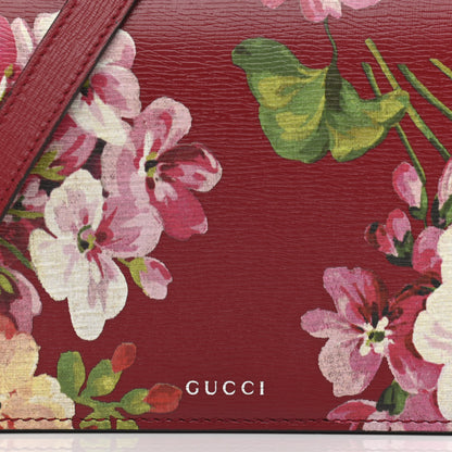 Gucci Calfskin Blooms Print Chain Wallet Romantic Cherry Multicolor 7 of 10