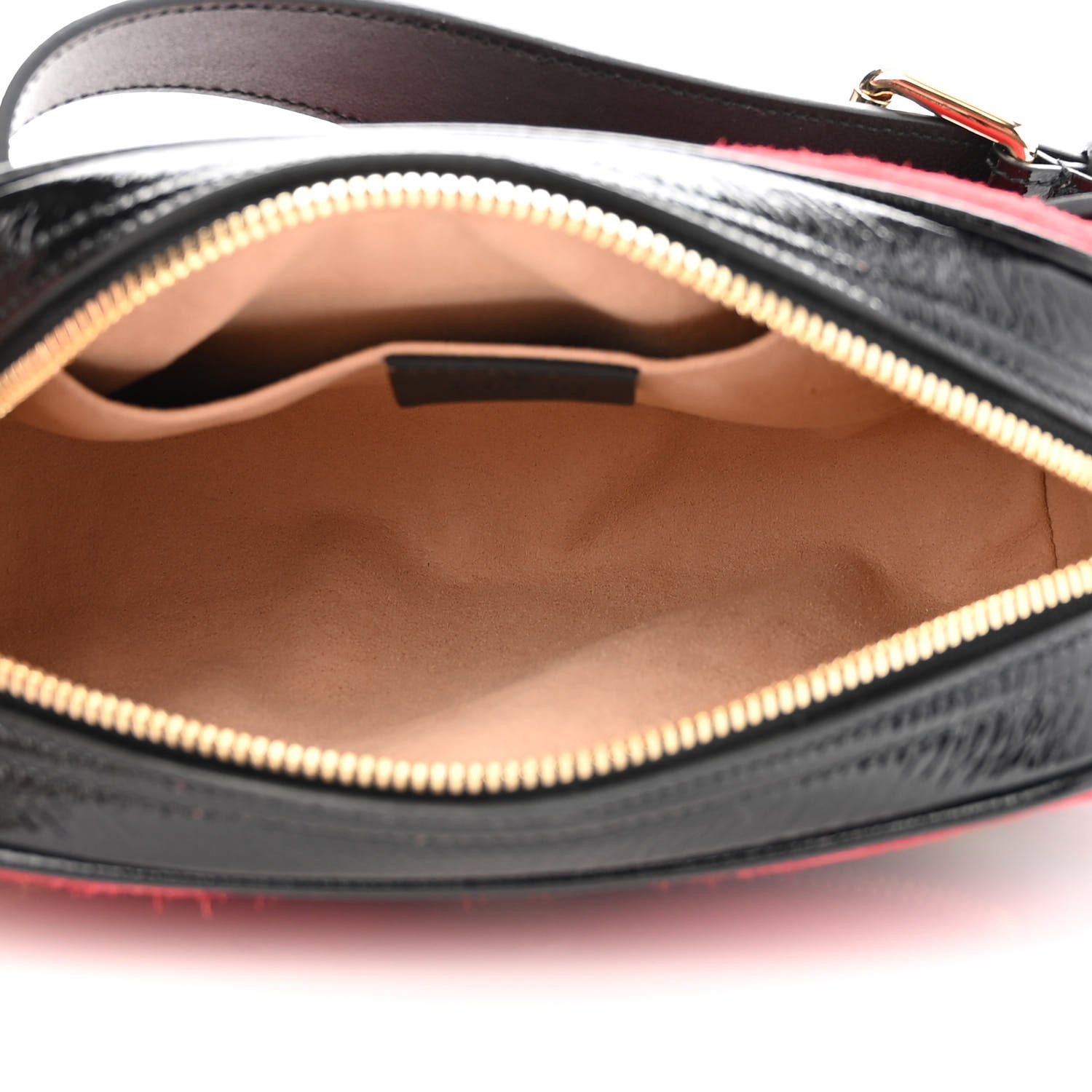 Gucci Suede Small Ophidia Belt Bag 85 34 Hibiscus Red 5 of 10