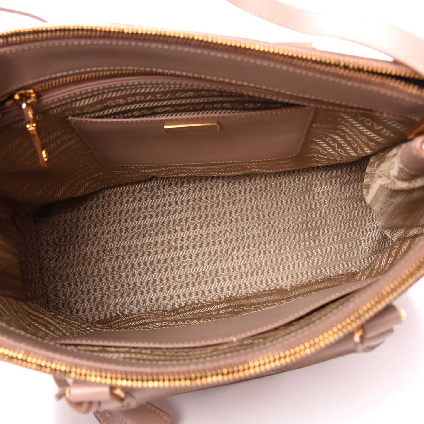 Saffiano Medium Galleria Double Zip Tote Cammeo