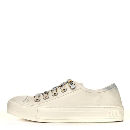 Christian Dior Canvas Walk'N'Dior Low Top Sneakers 38.5 Milk 1 of 7