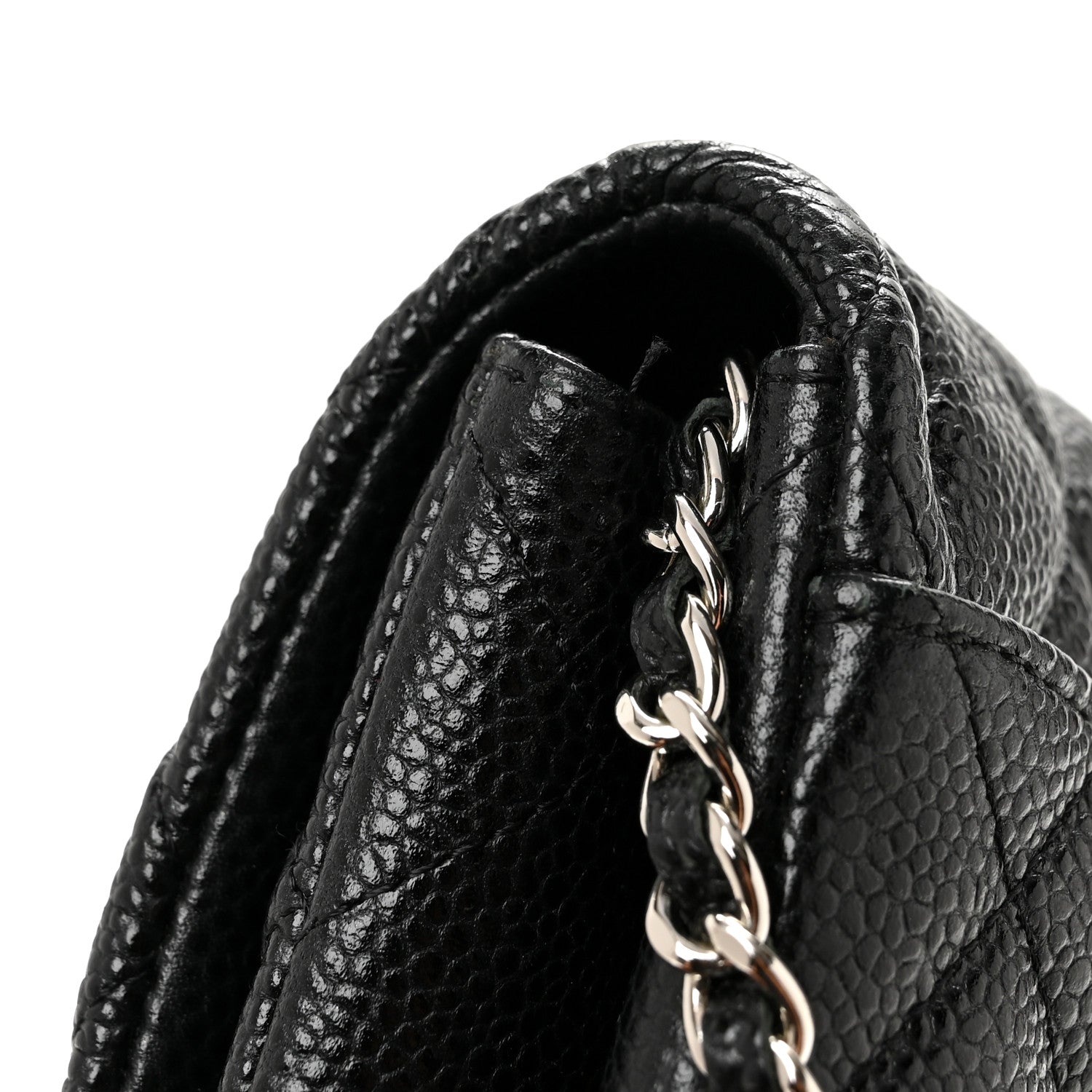 Chanel Caviar Quilted Clutch With Chain Flap Black 11 of 12