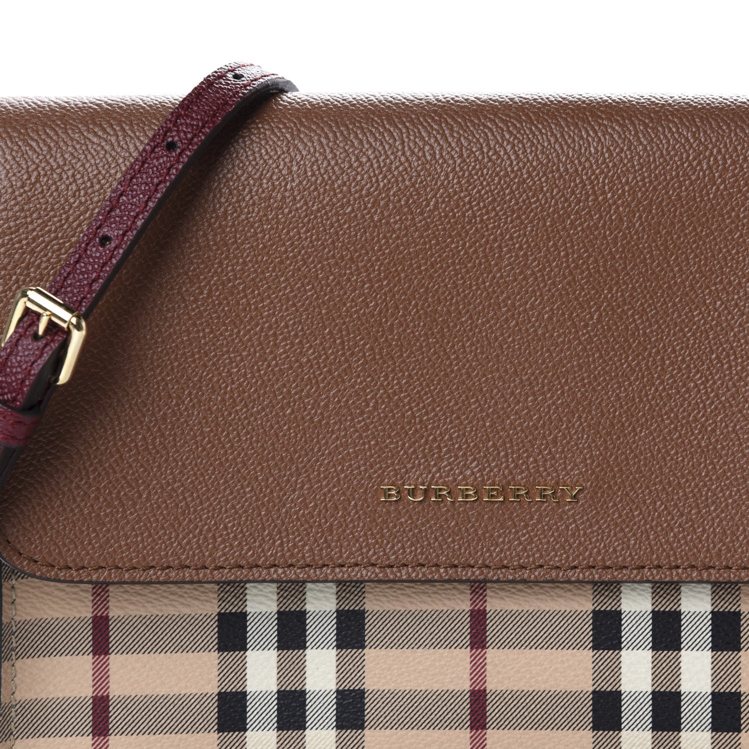 Burberry Haymarket Check Small Loxley Crossbody Bright Toffee 10 of 10