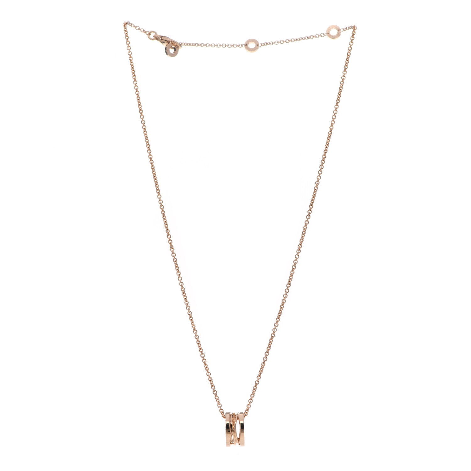 Bulgari 18K Rose Gold B.Zero1 Open Legends Pendant Necklace 3 of 7