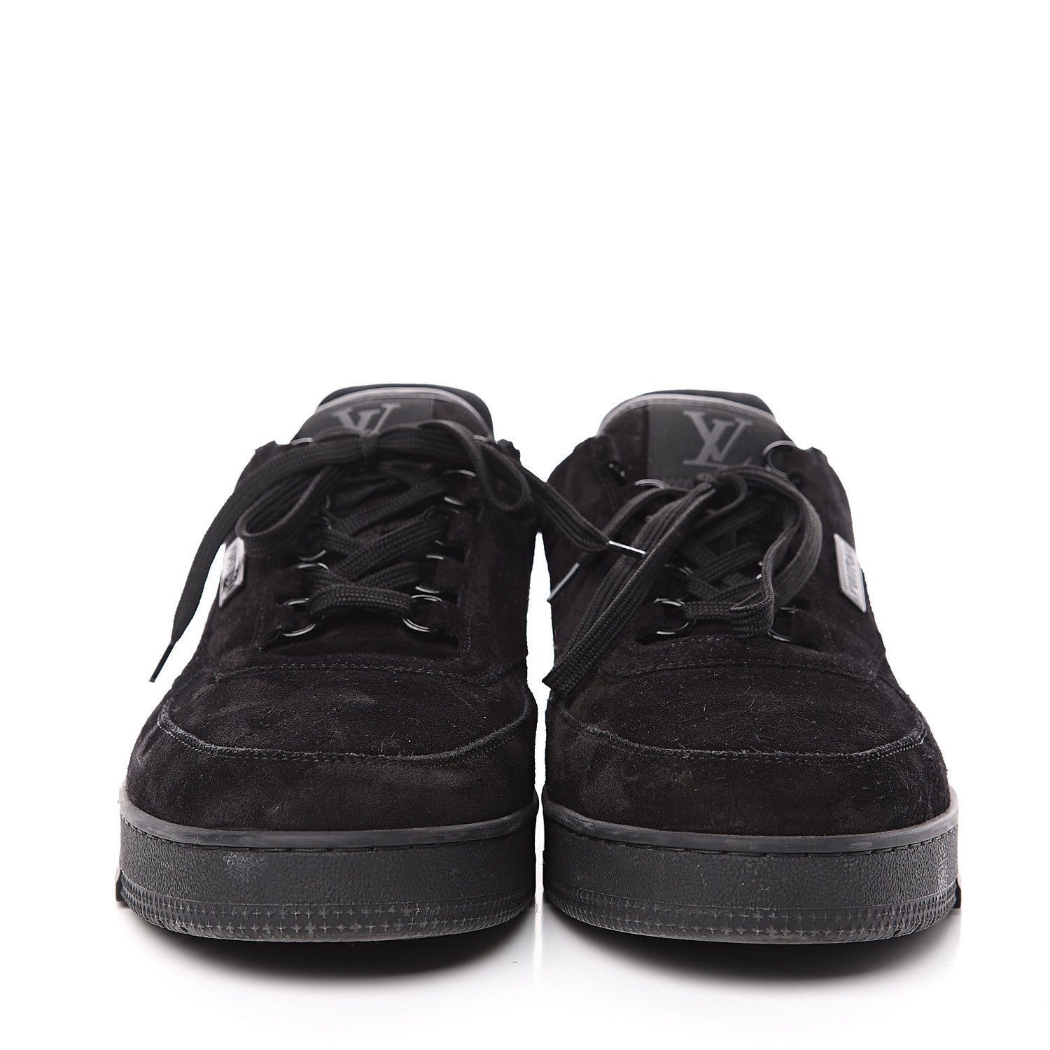 Louis Vuitton Suede Uniform Sneakers 10.5 Black 2 of 8