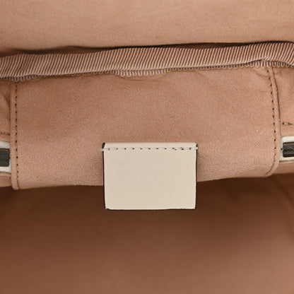 Gucci Calfskin Matelasse Mini GG Marmont Round Backpack White 6 of 10