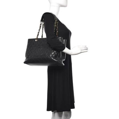 Chanel Caviar Quilted Grand Shopping Tote GST Black 2 of 15