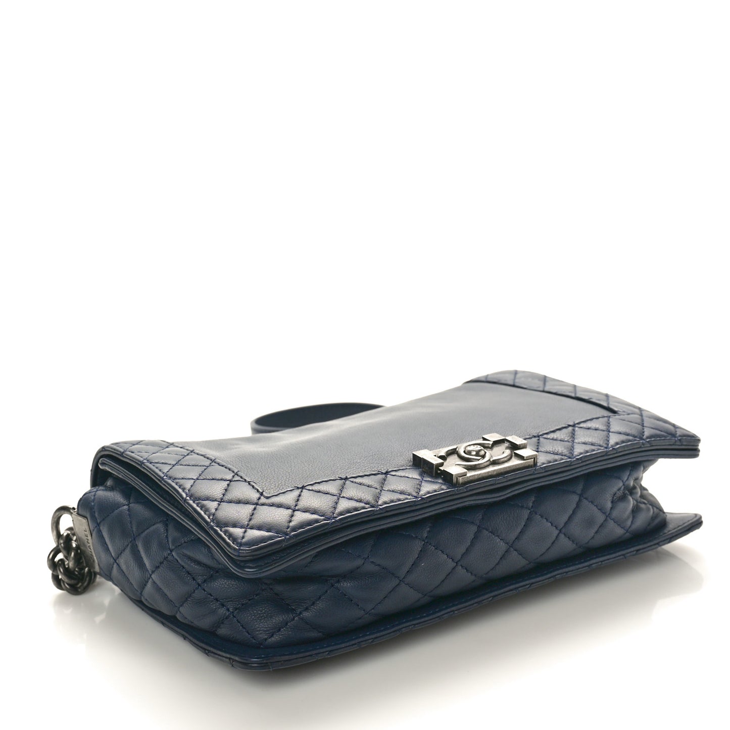Calfskin New Medium Boy Reverso Flap Navy