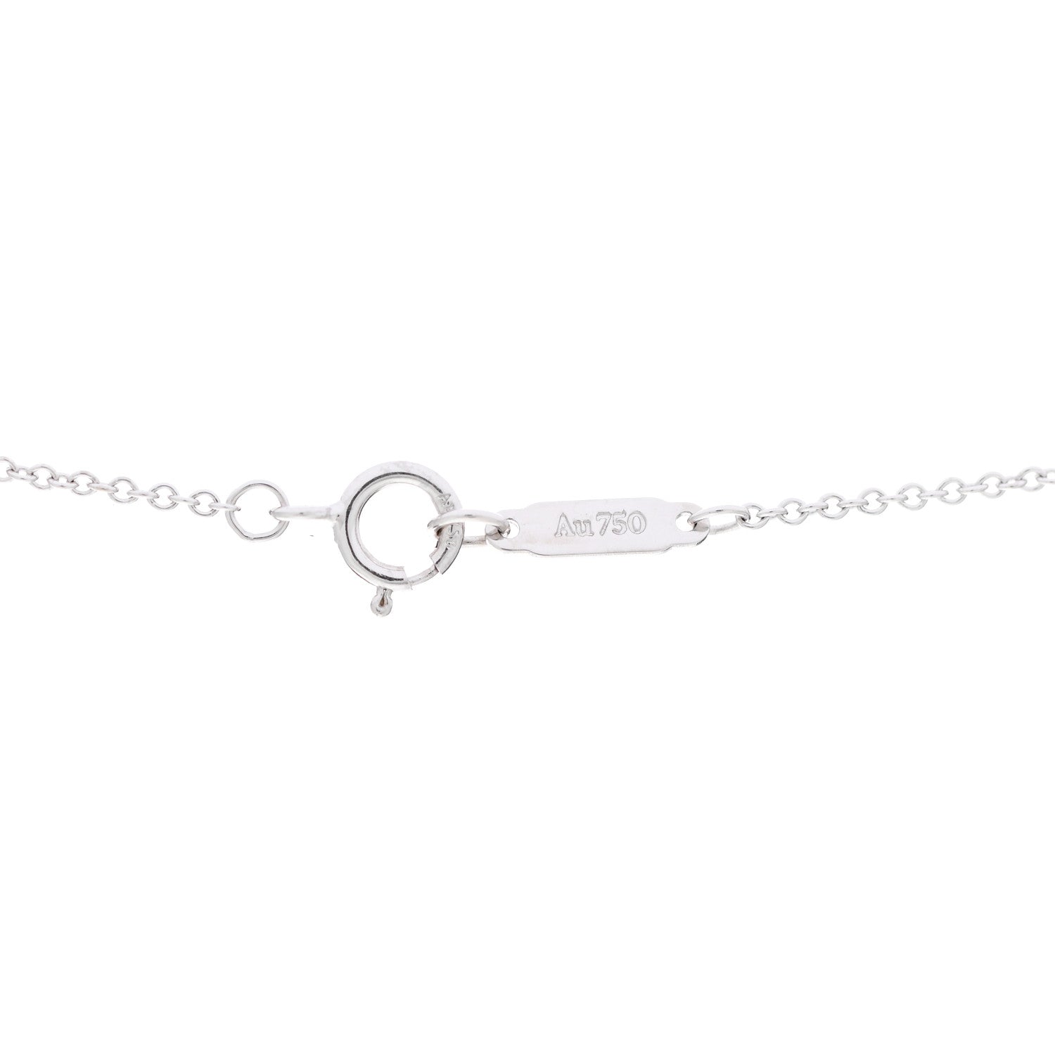 Tiffany 18K White Gold Diamond Pearl 7.5mm Pendant Necklace 4 of 6