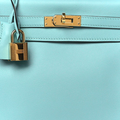 Hermes Swift Kelly Retourne 25 Bleu Atoll 8 of 10