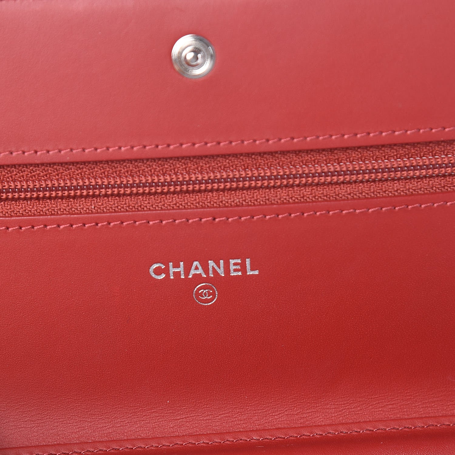 Chanel Caviar Quilted Boy Wallet On Chain WOC Red 6 of 10
