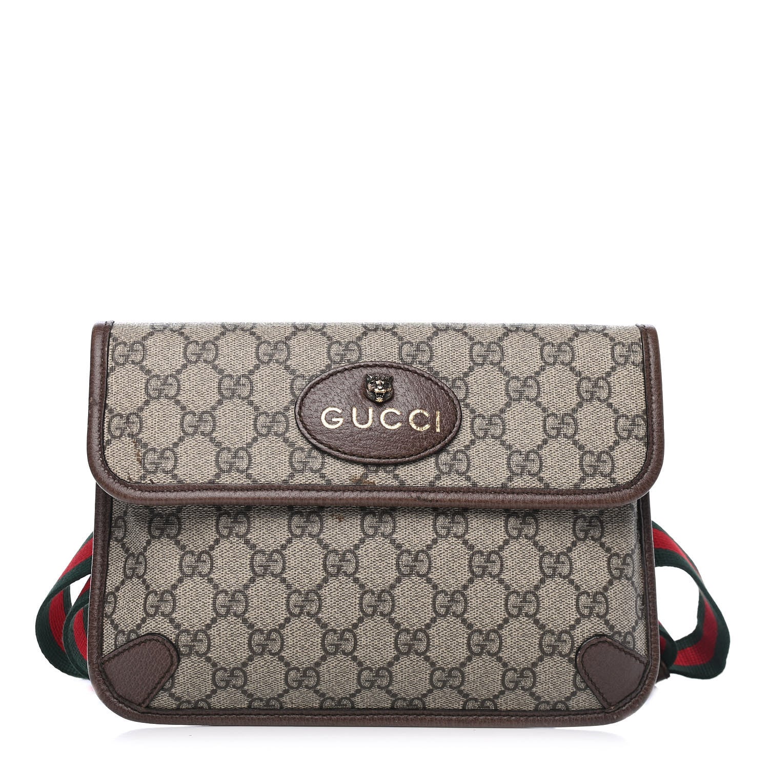 Gucci GG Supreme Monogram Neo Vintage Web Belt Bag Brown 1 of 5