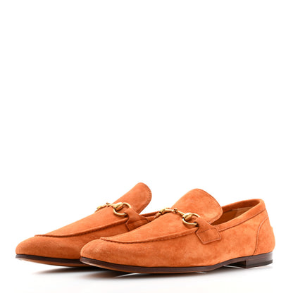 Gucci Suede Horsebit Mens Jordaan Loafers 8.5 Harness Brown 3 of 8