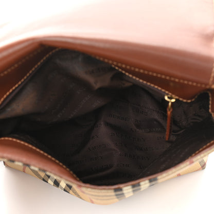 Burberry Haymarket Check Crossbody Messenger Bag Tan 5 of 14