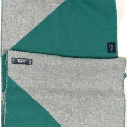 Hermes Cashmere Casaque Zig Zag Muffler Gris Vert Menthe 3 of 3