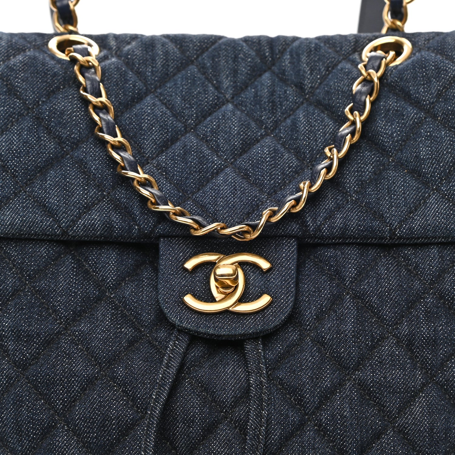 Chanel Washed Denim Quilted Small Urban Spirit Backpack Dark Blue 8 of 11