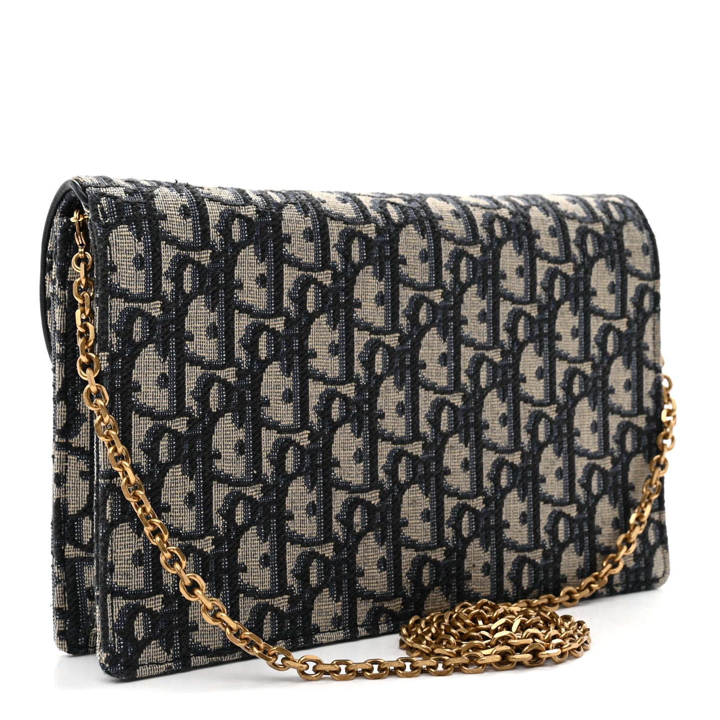 Oblique Saddle Chain Pouch Blue