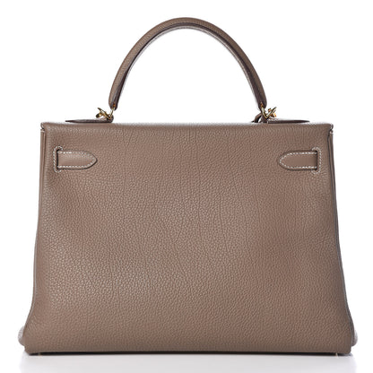 Hermes Togo Kelly Retourne 32 Etoupe 4 of 38