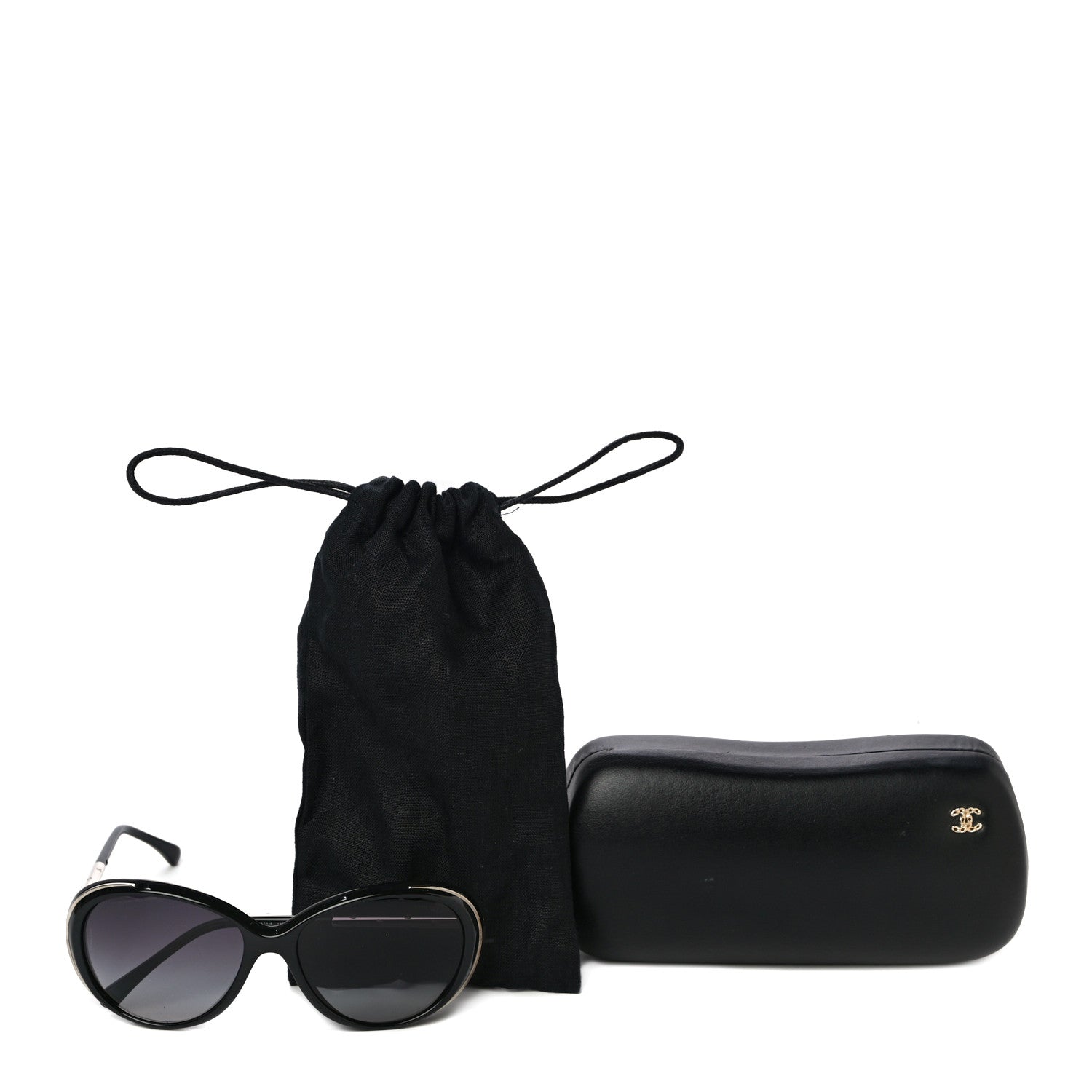 Chanel Acetate Butterfly CC Sunglasses 6037 Black 7 of 7