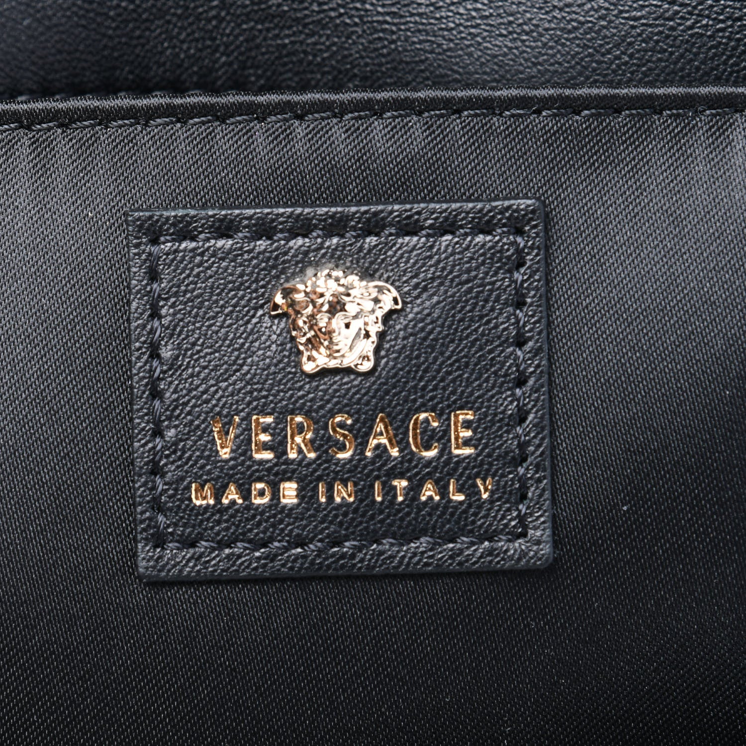 Versace Nappa Crystal Studded Palazzo Chain Evening Bag Black 6 of 14