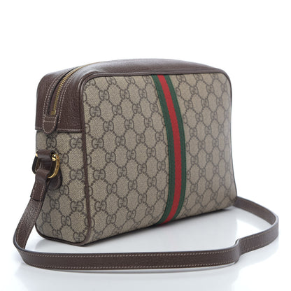 Gucci GG Supreme Monogram Web Small Ophidia Shoulder Bag Brown 3 of 10