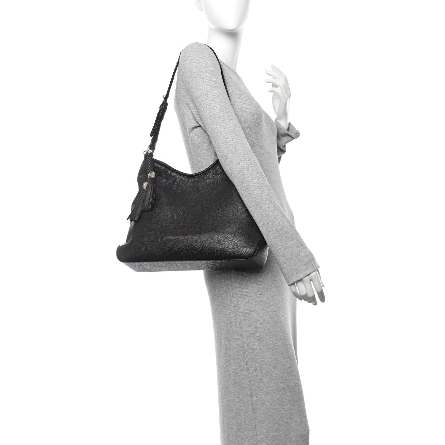 Gucci Pebbled Calfskin Medium Marrakech Hobo Dark Brown 2 of 10