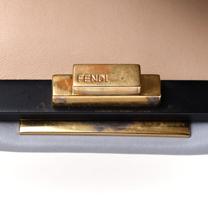 Fendi Vitello Seta Shiny Nappa Medium Peekaboo Iconic Satchel Ardesia Amido 7 of 15