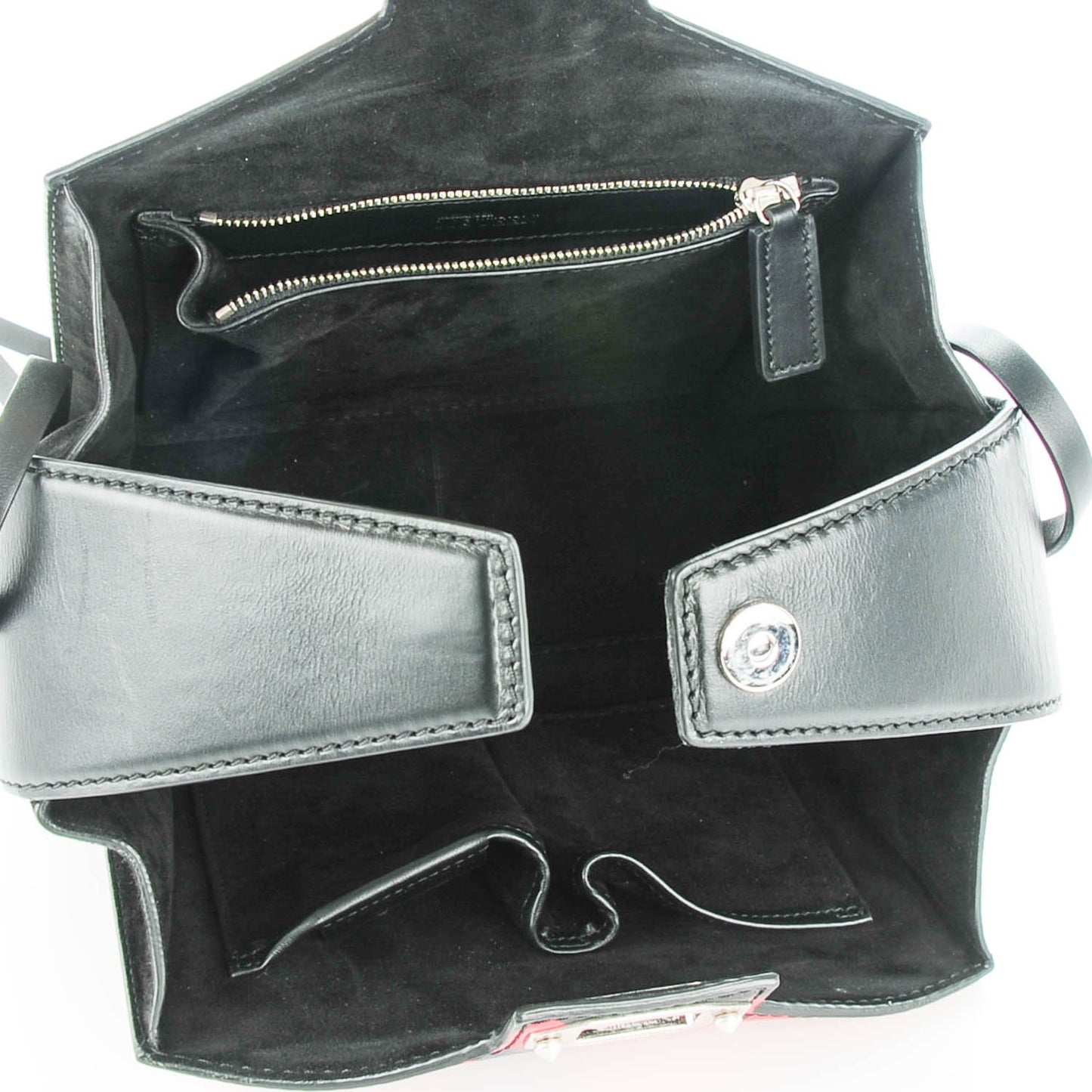 Calfskin Lotus Flower Legend Box Shoulder Bag Red Black