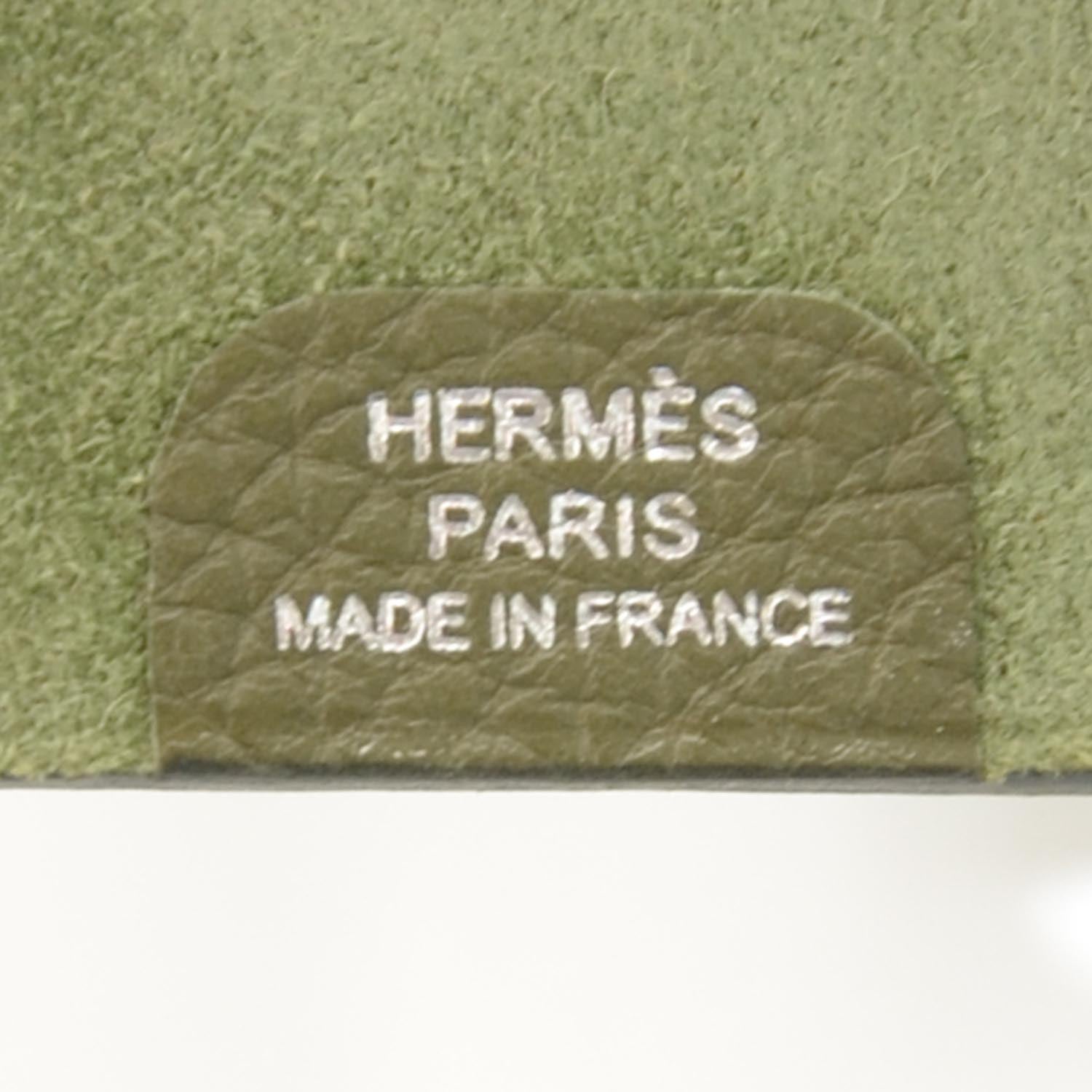 Hermes Taurillon Clemence Cahier Ulysse Mini Notebook Vert Olive 7 of 9