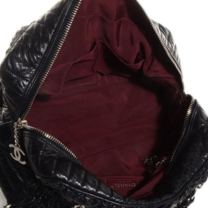 Chanel Lambskin Astrakan Bowler Black 5 of 7