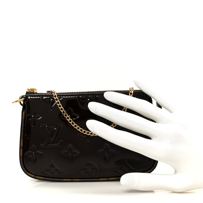 Louis Vuitton Vernis Monogram Mini Pochette Accessories Amarante 2 of 9
