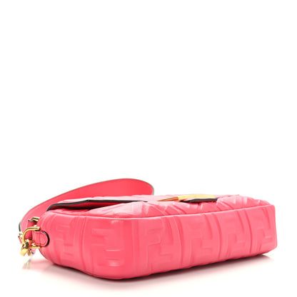 Fendi Nappa FF 1974 Embossed Baguette Lampone 4 of 9