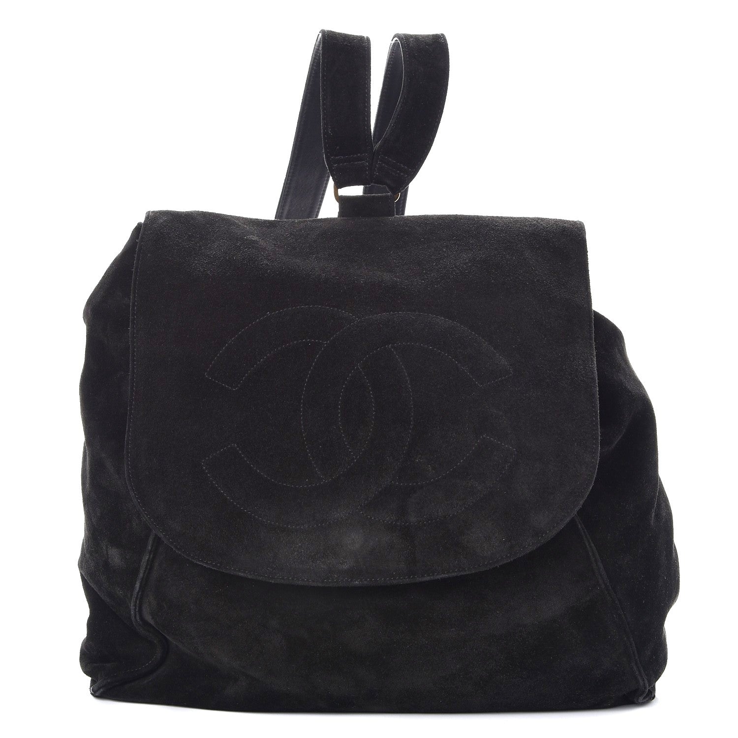 Chanel Suede CC Drawstring Backpack Black 1 of 10