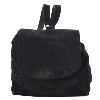 Chanel Suede CC Drawstring Backpack Black 1 of 10