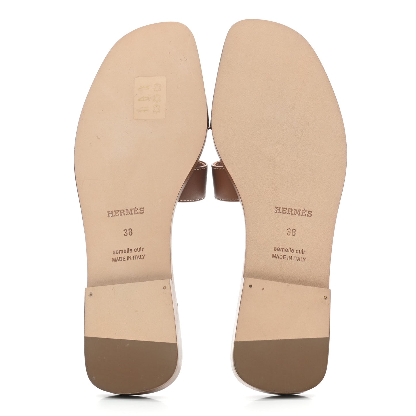 Box Calfskin Oran Sandals 38 Gold