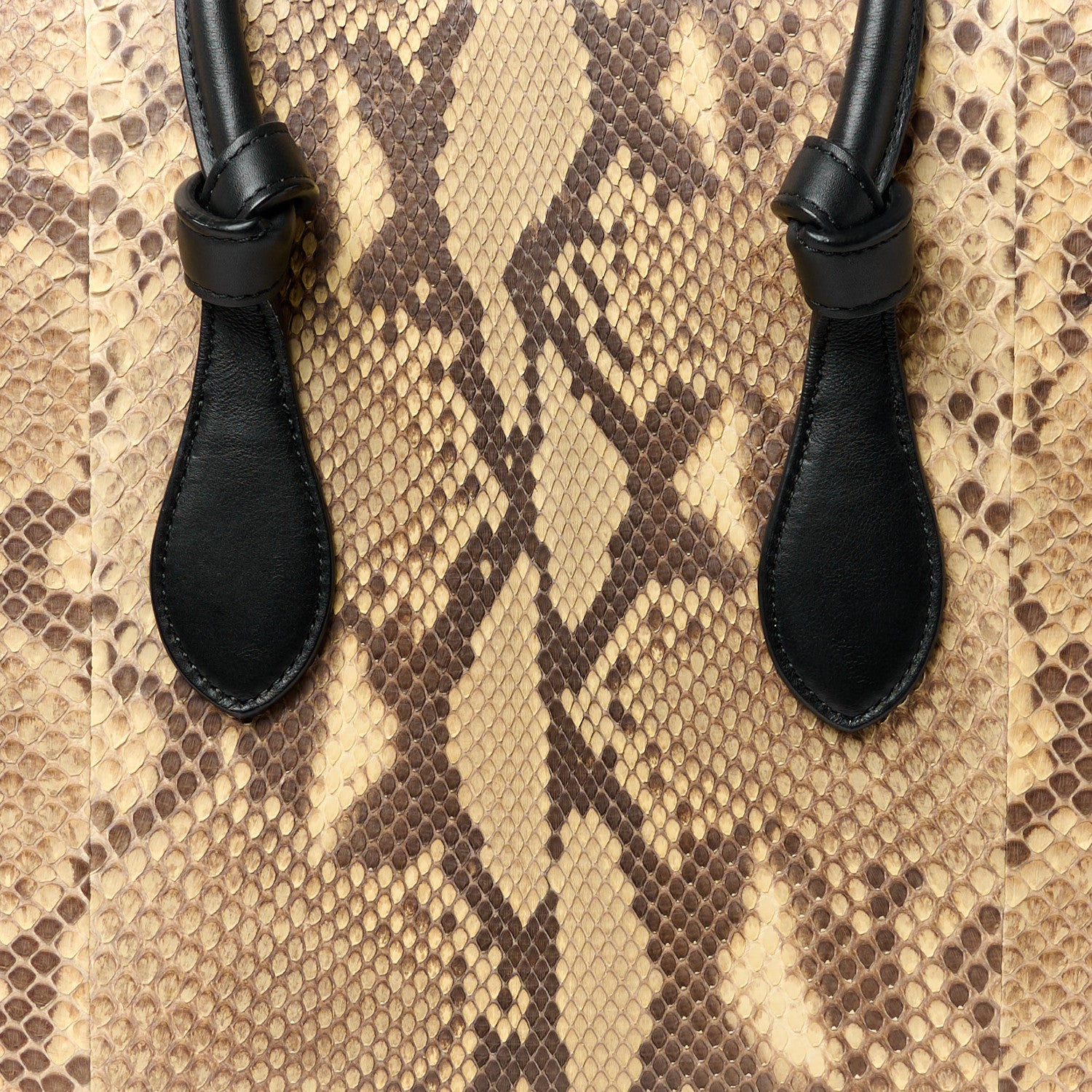 Celine Snakeskin Calfskin Small Tie Knot Tote Black 8 of 12