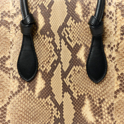 Celine Snakeskin Calfskin Small Tie Knot Tote Black 8 of 12