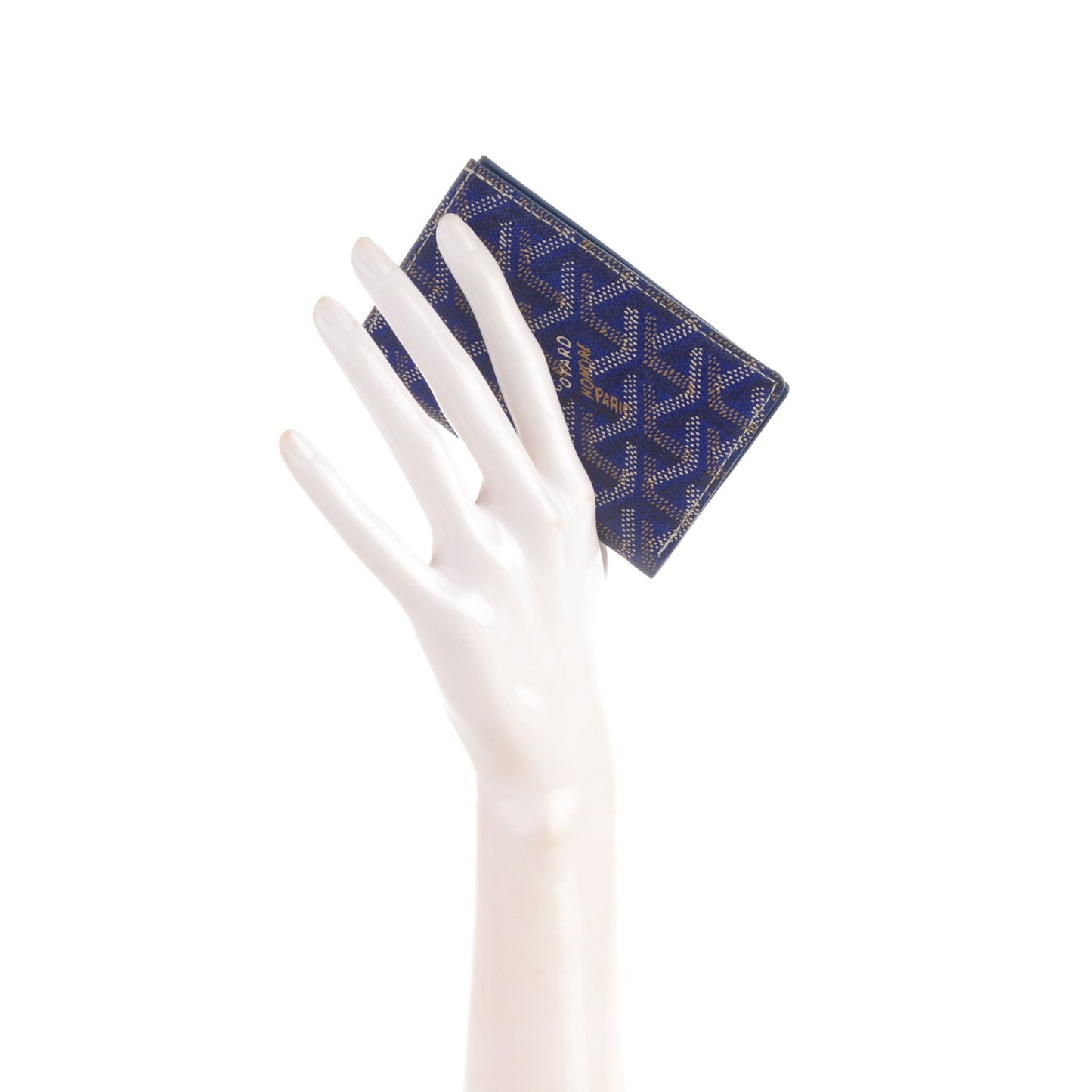Goyardine Saint Marc Folding Card Case Navy